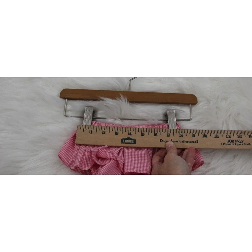This and That Baby Girls 12M Top & Bottom 2 pc Set Pink White Gingham Emmie #43